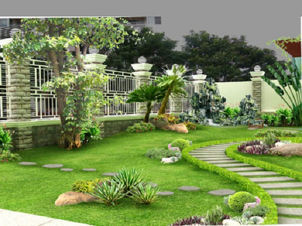 cay canh san vuon biet thu 2 - Tại sao nên sử dụng dịch vụ chăm sóc cây cảnh, sân vườn?